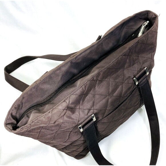 Dove Brand Vintage Quilted Tote Diaper Bag Brown Hobo - Picture 5 of 16